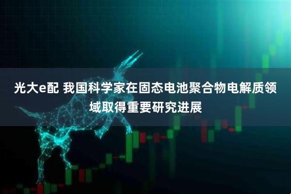 光大e配 我国科学家在固态电池聚合物电解质领域取得重要研究进展