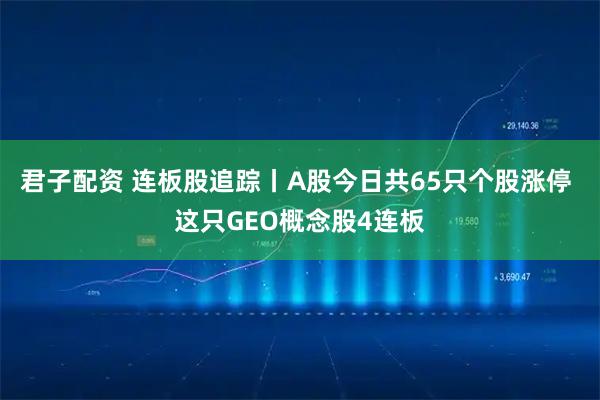 君子配资 连板股追踪丨A股今日共65只个股涨停 这只GEO概念股4连板